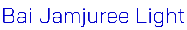 Bai Jamjuree Light font